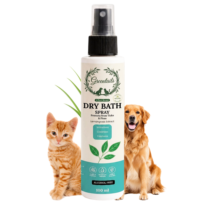 Greentails Dry Bath Spray For Pets 100 ML