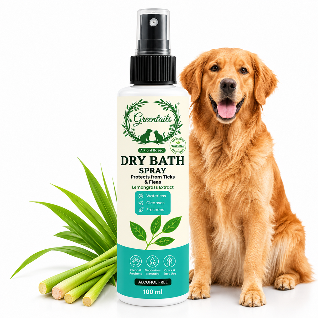 Greentails Dry Bath Spray For Pets 100 ML