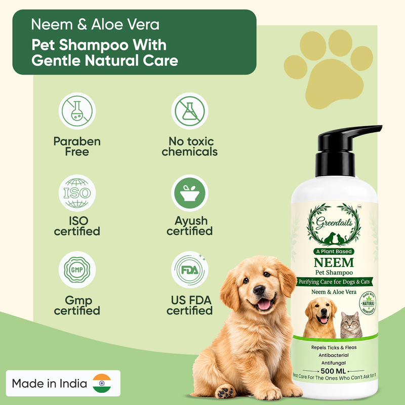 Greentails Neem Pet Shampoo 500 ML