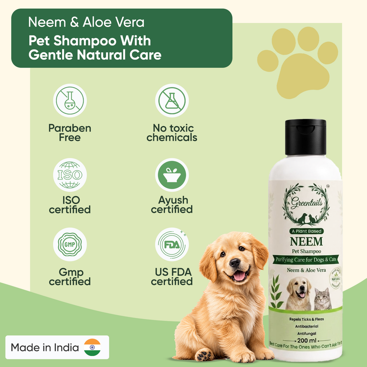 Greentails Neem Pet Shampoo