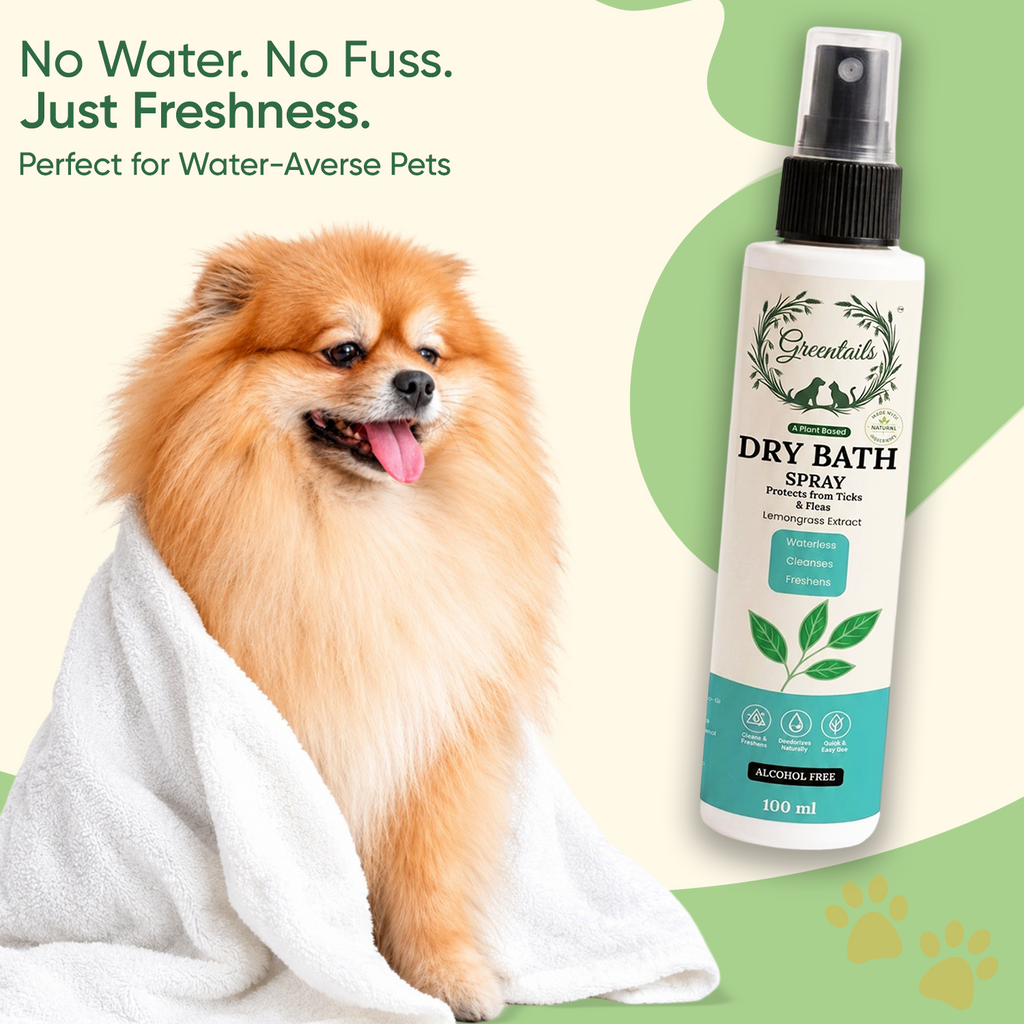 Greentails Dry Bath Spray For Pets 100 ML