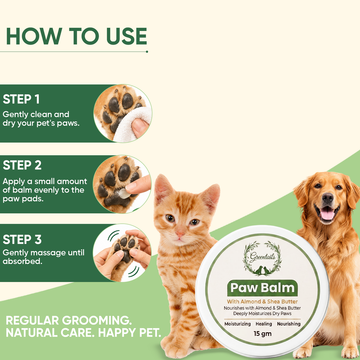 Greentails Paw Balm 15 Gm - Pack Of 3