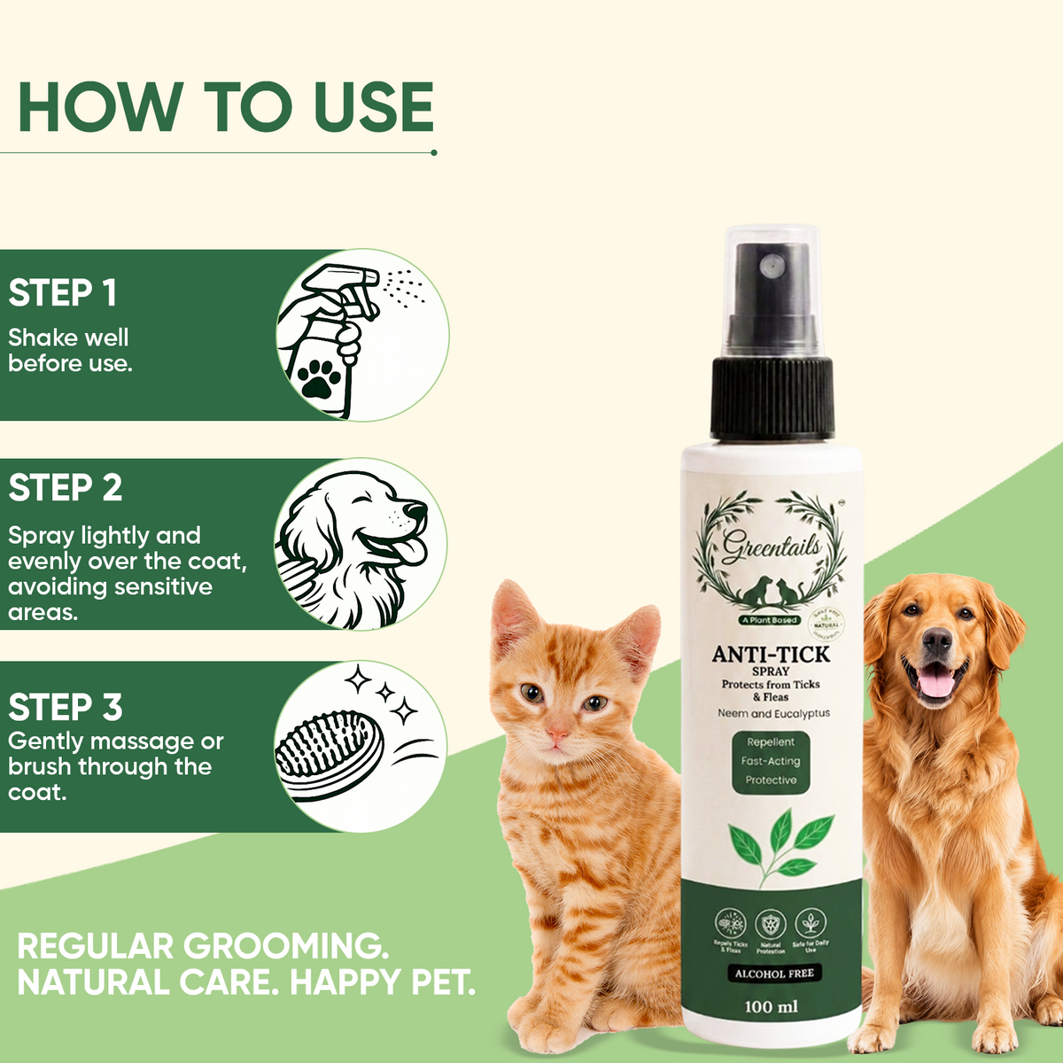 Greentails Anti-Tick Spray For Pets