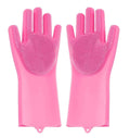 Silicon Cleaning Gloves- Multicolor Reusable Scrubber For Pets Pack Of 2
