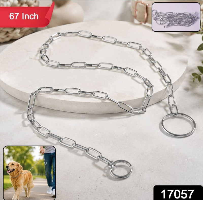 Heavy Duty Dog Chain Leash 67 Inch Stainless Steel