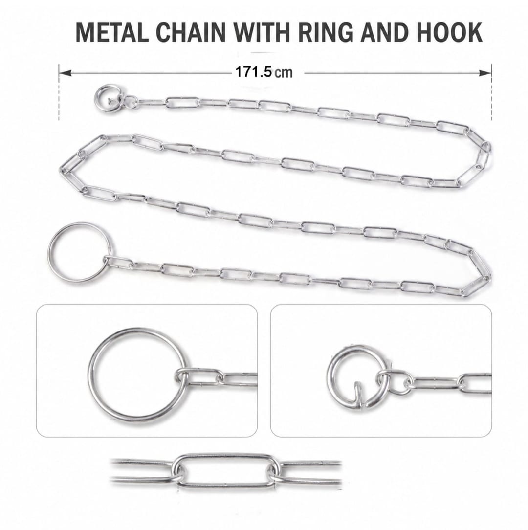 Heavy Duty Dog Chain Leash 67 Inch Stainless Steel