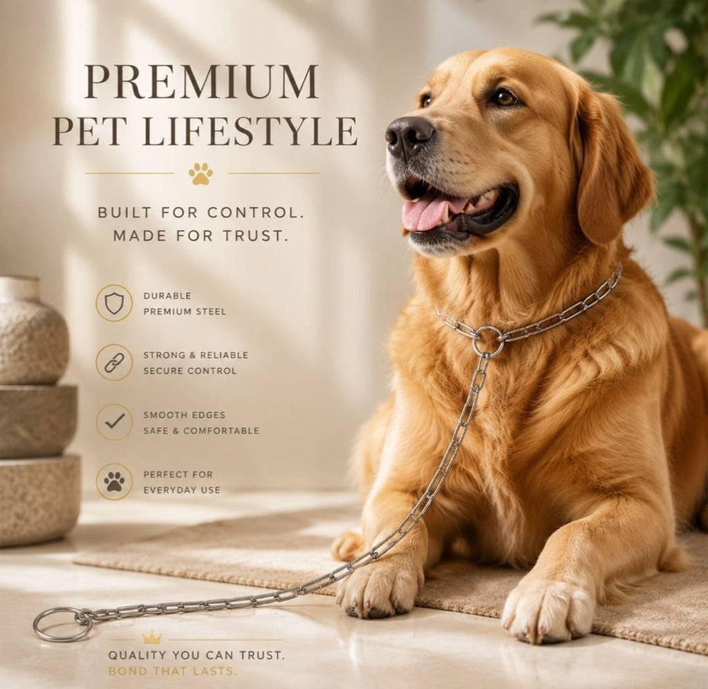 Heavy Duty Dog Chain Leash 67 Inch Stainless Steel