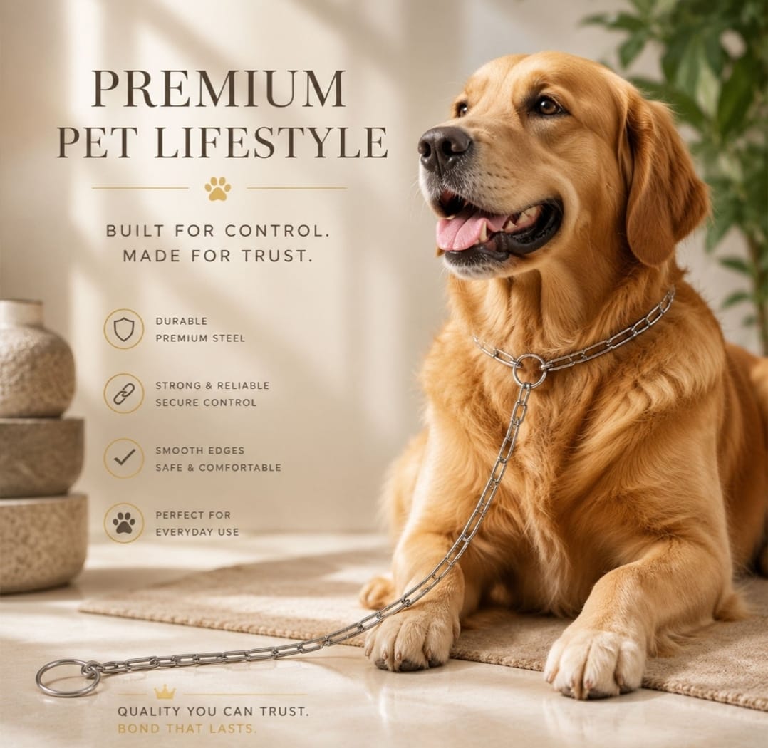 Heavy Duty Dog Chain Leash 67 Inch Stainless Steel