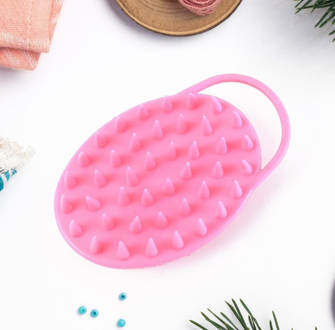 Silicon Soft Bristle Bath Pet Brush For Dogs And Cat - Pack Of 2